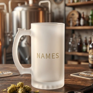 Taza De Cristal Esmerilado Personalizados con Apellido o Apodo en Ellos