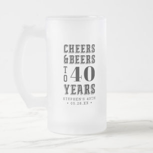 Taza De Cristal Esmerilado Personalizados Saludos y Cervezas