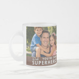 Taza De Cristal Esmerilado Personalized with 2 Photos and Text