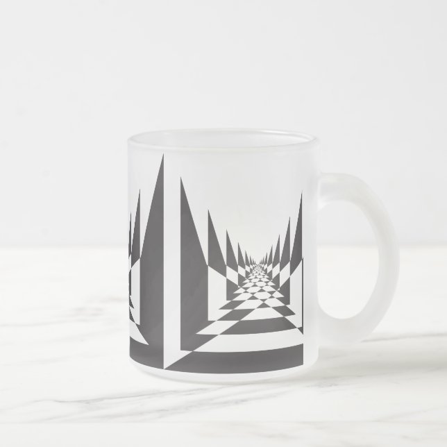 Taza De Cristal Esmerilado perspectiva angular abstracta carretera (Derecha)