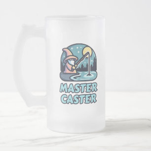 Taza De Cristal Esmerilado Pesca con fantasía de maestría