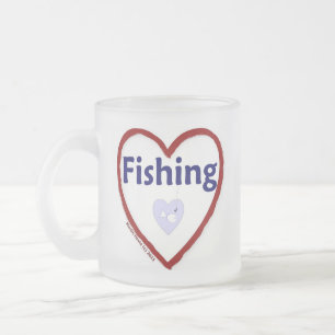 Taza De Cristal Esmerilado Pesca de amor