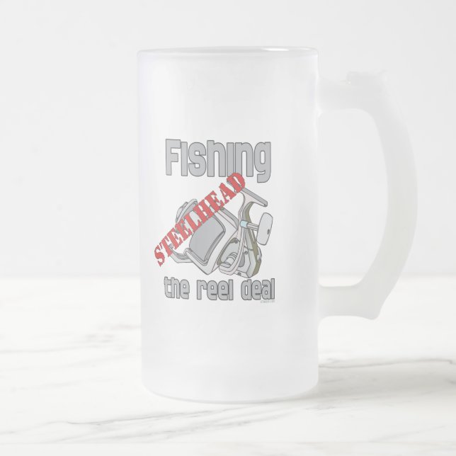 Taza De Cristal Esmerilado Pesca De Cabeza De Acero El Trato De La Cabeza (Derecha)