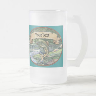 Taza De Cristal Esmerilado Pesca en marcha - SRF