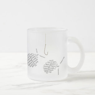 Taza De Cristal Esmerilado Pesca para los cumplidos