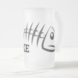 Taza De Cristal Esmerilado Pescado