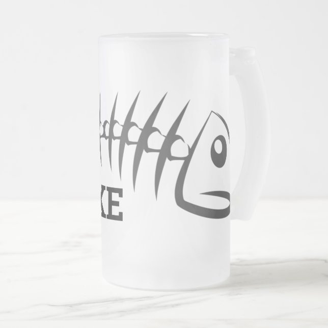 Taza De Cristal Esmerilado Pescado (Anverso derecho)