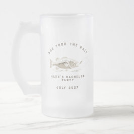 Taza De Cristal Esmerilado Pescador Divertido Fiesta de Soltero de Pesca Pers