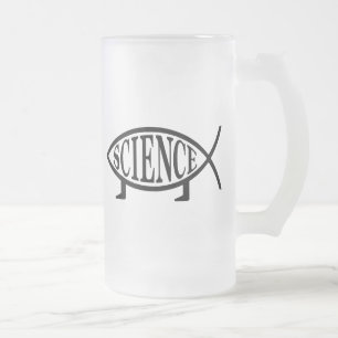 Taza De Cristal Esmerilado Pescados de la ciencia