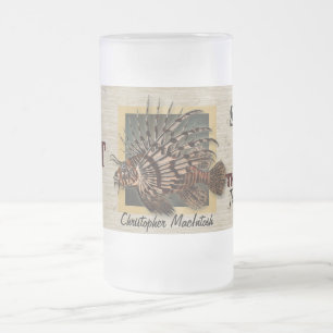 Taza De Cristal Esmerilado Pescados del coral del filón