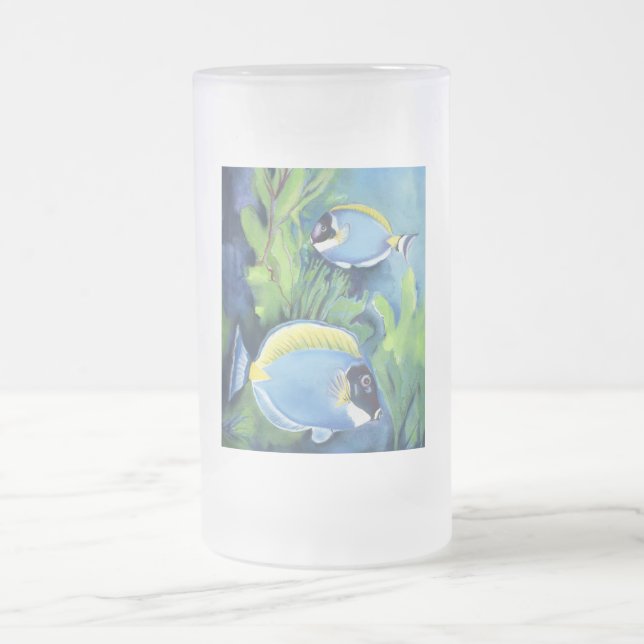 Taza De Cristal Esmerilado Pescados del esturión (Centro)