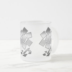 Taza De Cristal Esmerilado Pétalos de cromo