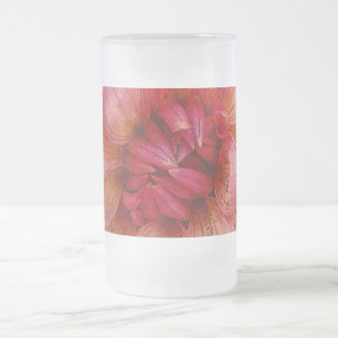 Taza De Cristal Esmerilado pétalos rosados