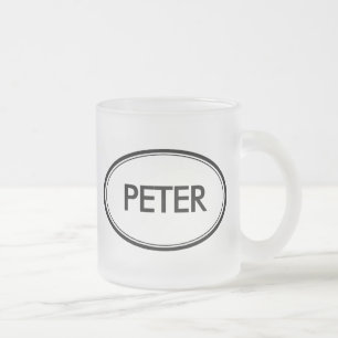 Taza De Cristal Esmerilado Peter