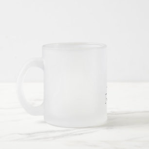 Taza De Cristal Esmerilado Peter monogram minimalista mug