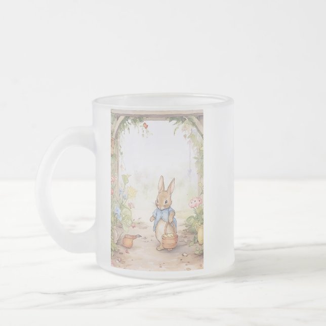 Taza De Cristal Esmerilado Peter Rabbit Baby Shower (Izquierda)