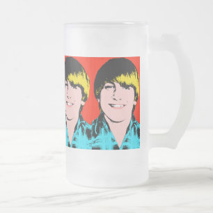 Taza De Cristal Esmerilado Petición adolescente del muchacho de la sola foto