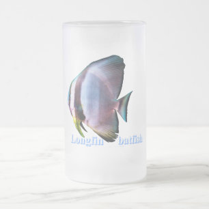 Taza De Cristal Esmerilado Pez ángel aletilargo recortado