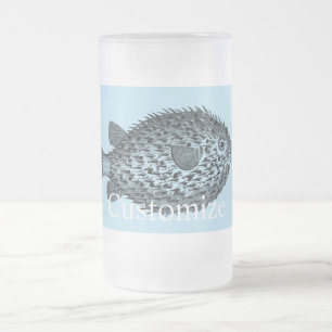 Taza De Cristal Esmerilado Pez puercoespín Thunder_Cove  