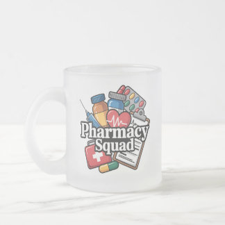 Taza De Cristal Esmerilado 'Pharmacy Squad'.