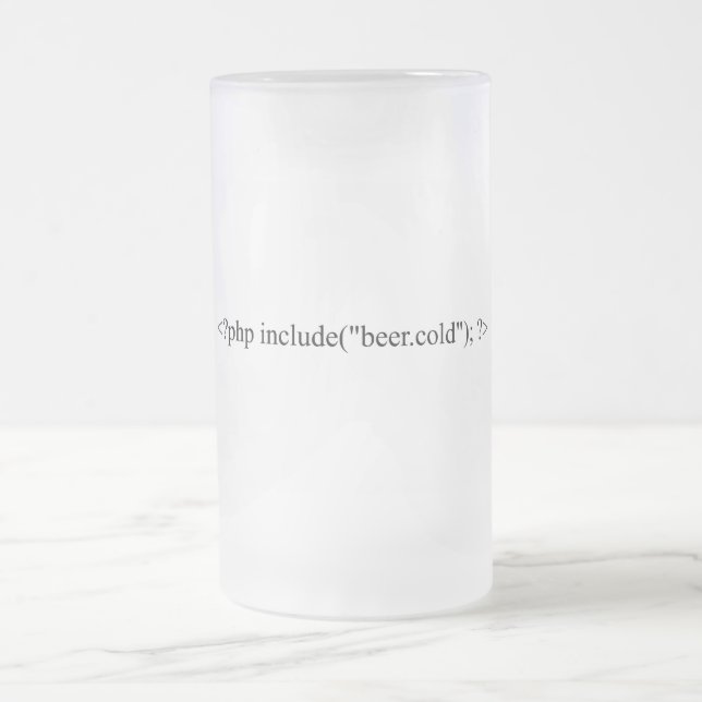 Taza De Cristal Esmerilado <?php include("beer.cold"); ?> (Centro)