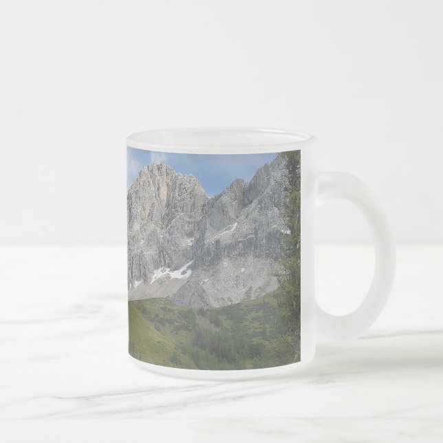 Taza De Cristal Esmerilado Picos de verano (Derecha)