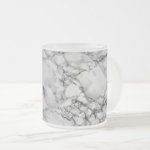 Taza De Cristal Esmerilado Piedra de mármol blanco de moda