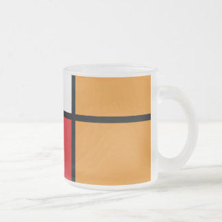 Taza De Cristal Esmerilado Piet Mondrian - Composición con gran plano rojo