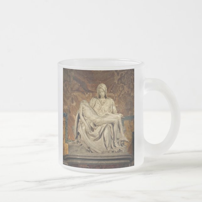 Taza De Cristal Esmerilado Pieta de Michelangelo (Derecha)
