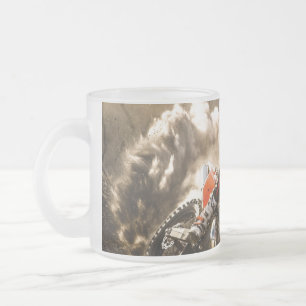Taza De Cristal Esmerilado Piloto de Motocross