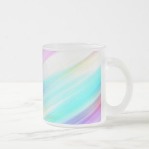 Taza De Cristal Esmerilado Pincel de arcoiris Pastel