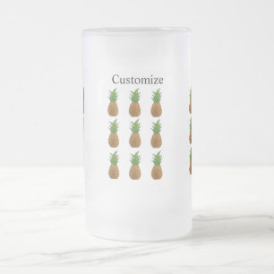 Taza De Cristal Esmerilado Pineapples Thunder_Cove