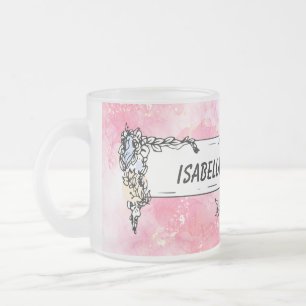 Taza De Cristal Esmerilado Pink Boho minimalist Ephemera ornament