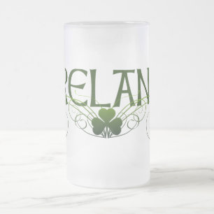 Taza De Cristal Esmerilado Pinta irlandesa