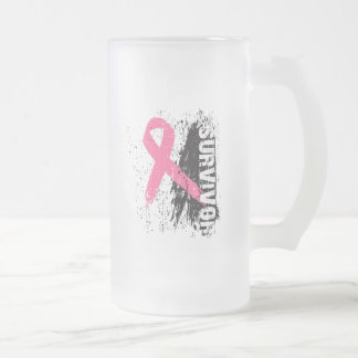 Taza De Cristal Esmerilado Pinte el diseño del chapoteo - superviviente del