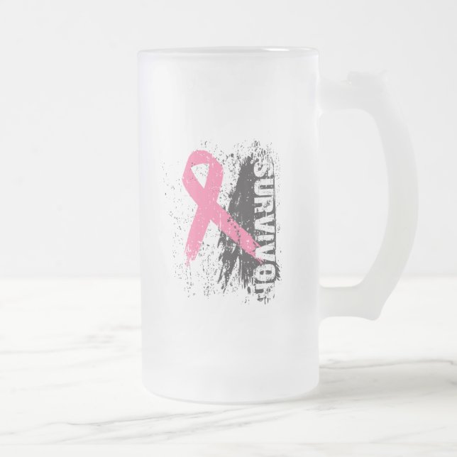 Taza De Cristal Esmerilado Pinte el diseño del chapoteo - superviviente del (Derecha)