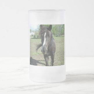 Taza De Cristal Esmerilado Pintura de caballo