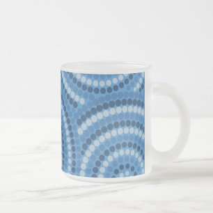 Taza De Cristal Esmerilado Pintura de puntos aborígenes