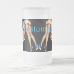 Taza De Cristal Esmerilado Pinups de cosecha acrobática Thunder_Cove