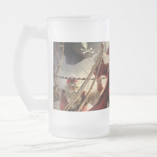 Taza De Cristal Esmerilado Pirata Santa