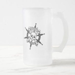 Taza De Cristal Esmerilado Pirate Beer Mug