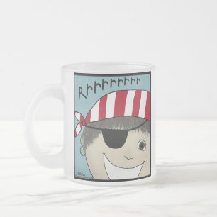 Taza De Cristal Esmerilado Pirate Boy Rrrrrr