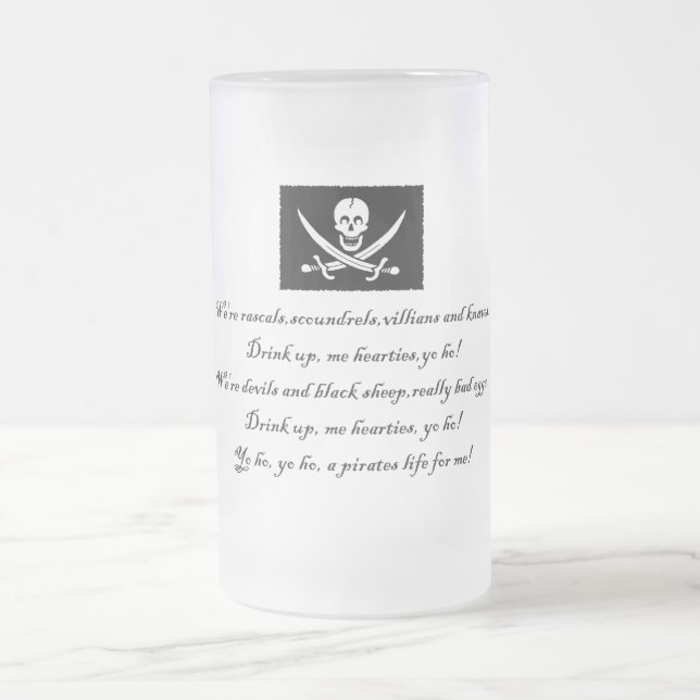 Taza De Cristal Esmerilado PirateLife, GlassSteinMug (Centro)