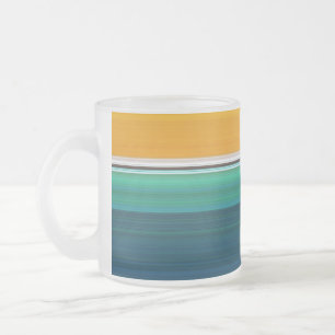 Taza De Cristal Esmerilado Piscina Resumen Arte