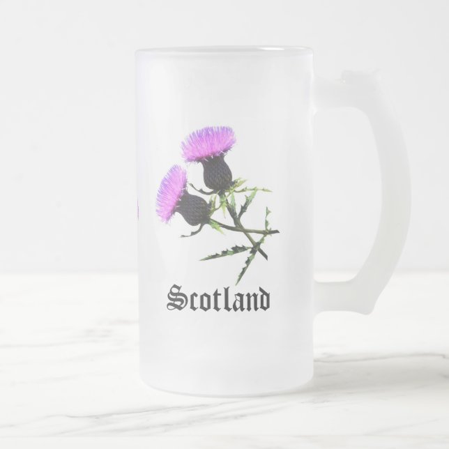 Taza De Cristal Esmerilado Pista de flores de Escocia (Derecha)