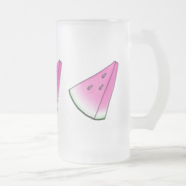Taza De Cristal Esmerilado Pista de sandía (Derecha)