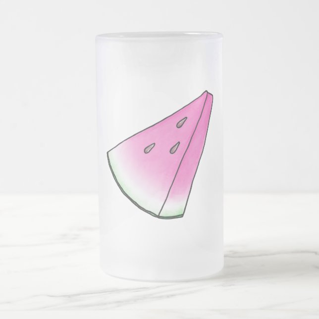Taza De Cristal Esmerilado Pista de sandía (Centro)