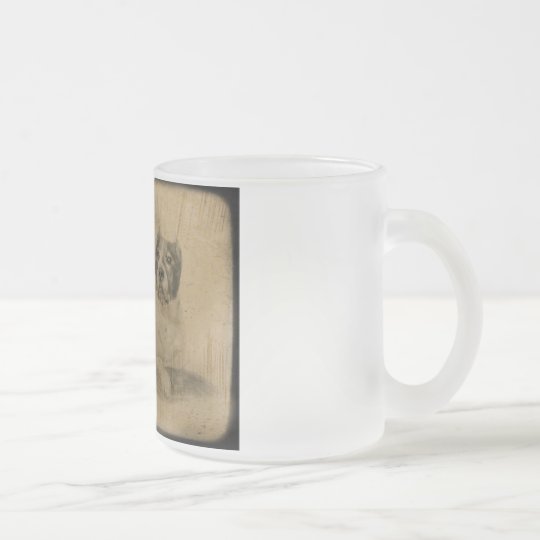 Taza De Cristal Esmerilado Pitbull Terrier americano