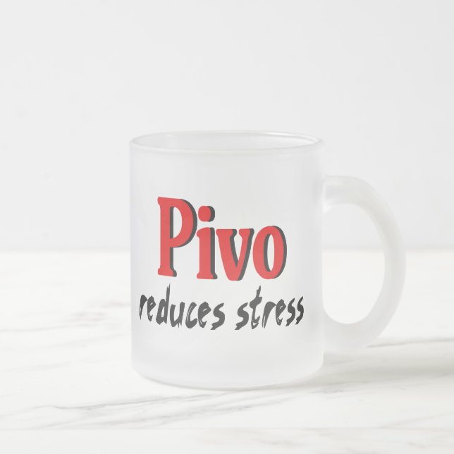 Taza De Cristal Esmerilado Pivo reduce la tensión (Derecha)