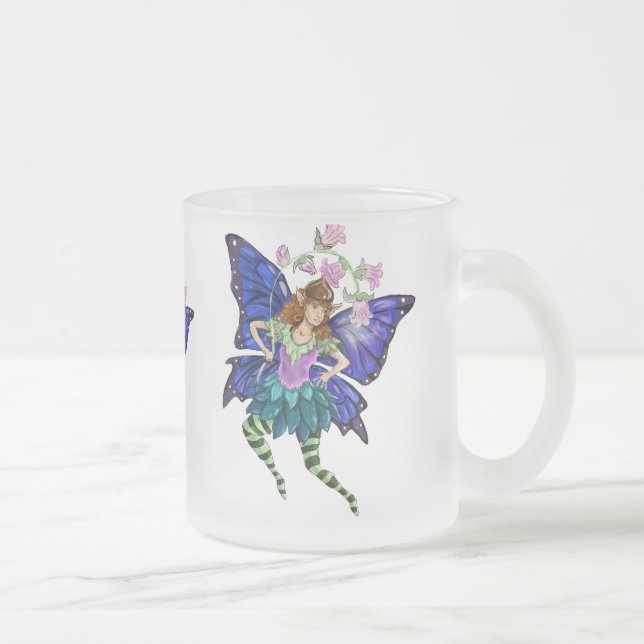 Taza De Cristal Esmerilado Pixie alado azul (Derecha)